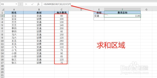 Excel中SUMIF函数如何使用