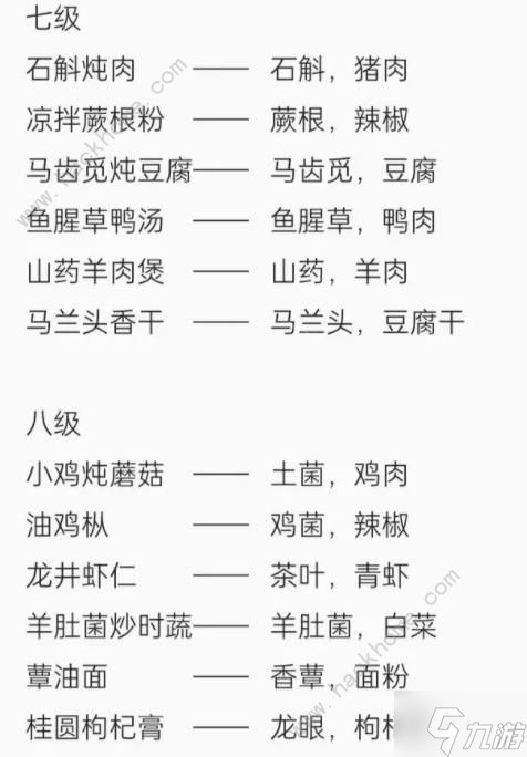桃源深处有人家家常菜菜谱大全 最新家常菜七八级烹饪食谱一览