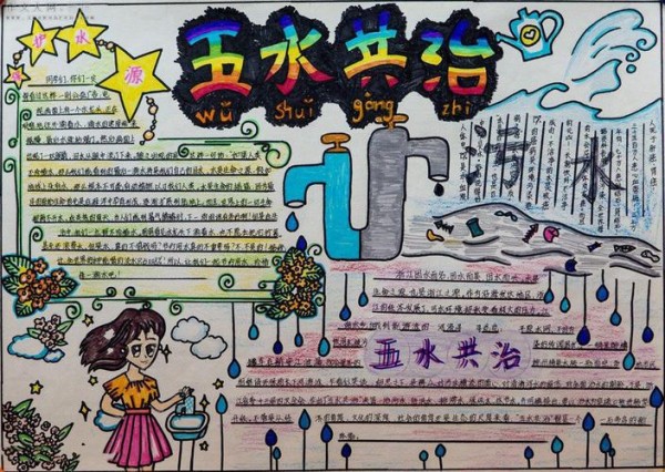 全民治水手抄报优秀作品展