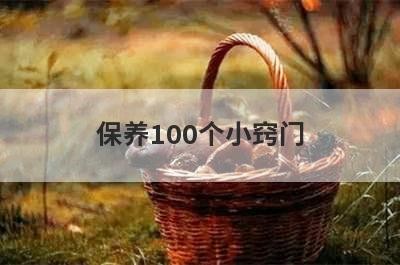保养100个小窍门