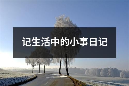 记生活中的小事日记