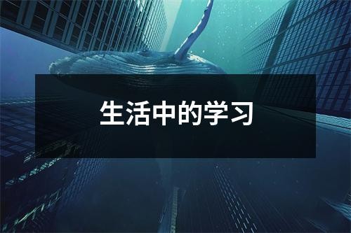 生活中的学习