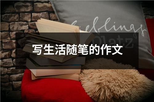 写生活随笔的作文