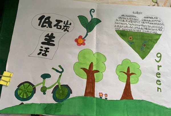 黑板报首页汽车知识手抄报绿色出行手抄报低碳生活电子小报word