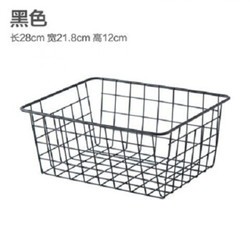 四季美日式铁艺收纳篮厨房零食收纳筐桌面玩具篮子衣柜衣物收纳框 加厚高品质-