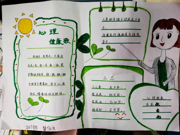 心里健康手抄报和欢度国庆手抄报
