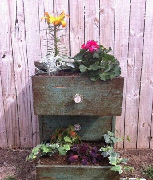 旧家具改造花盆花架DIY