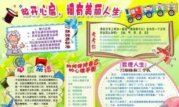 心理健康手抄报图片关注心理快乐生活