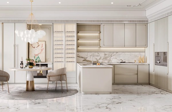 modern-light-grey-eat-in-kitchen
