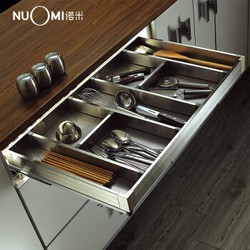Nuomi 诺米 多功能不锈钢刀叉厨具收纳盒拉篮 不锈钢 600柜体 *3件
