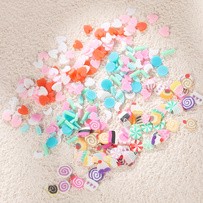 可爱糖果色迷你七彩软陶片 爱心diy手工材料饰品填充物配件