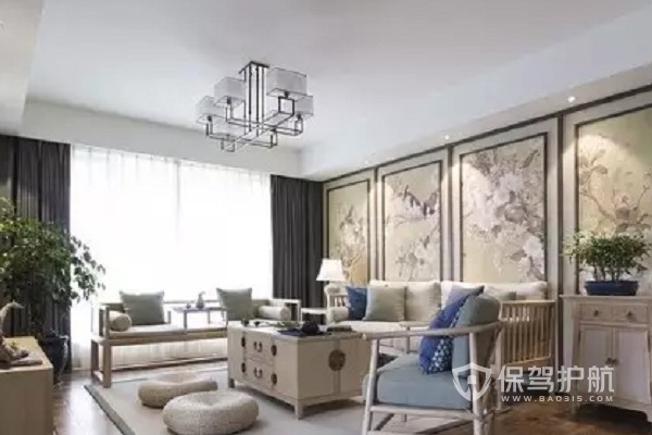 新中式客厅装修效果图-保驾护航装修网