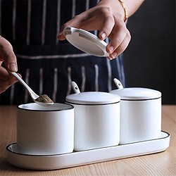 厨房调料盒套装家用组合装调味罐调味盒油盐酱醋调料瓶陶瓷调料罐