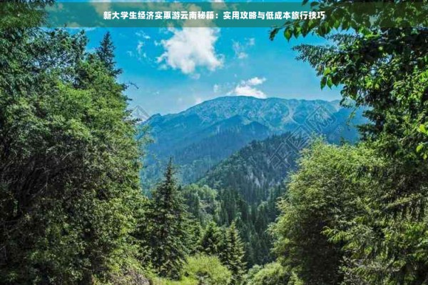 新大学生经济实惠游云南秘籍：实用攻略与低成本旅行技巧