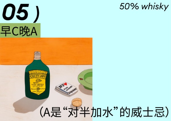 也许是天生小气的关系，总觉得好东西用水掺和了未免可惜，横竖得干喝掉一半，然后停顿一下，加水进去，将杯子绕着大圈摇晃。水在威士忌中缓缓旋转，清澈的水和动人的琥珀色液体描绘出了由比重差带来的流畅纹路，稍顷融为一体。那一瞬间甚是美妙。——《如果我们的语言是威士忌》