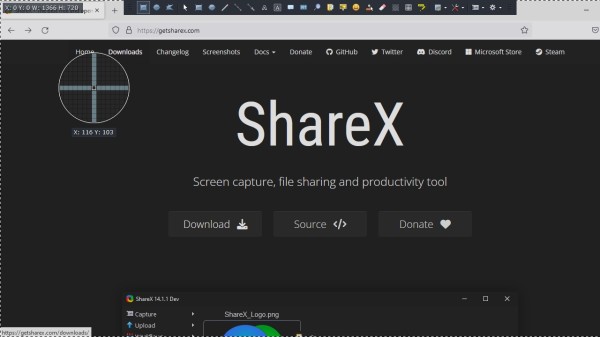 Página web de ShareX