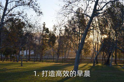 1. 打造高效的早晨