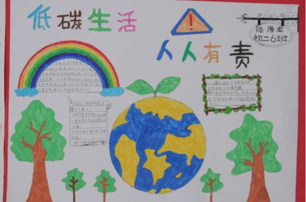 低碳生活手抄报图片