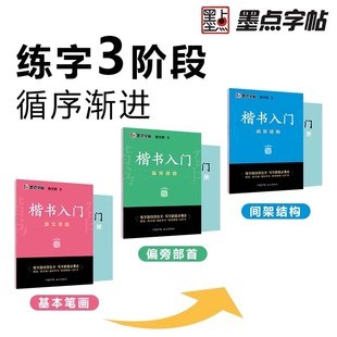 楷书练字帖 荆霄鹏硬笔 庞中华硬笔书法 青藤硬笔楷书视频教程 书法临摹练字帖小学生楷书初学者入门基础教程系列