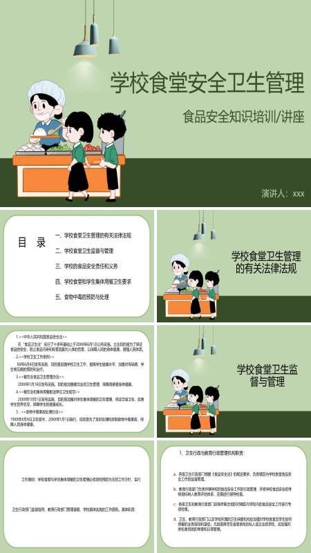 学校食堂卫生安全管理制度ppt