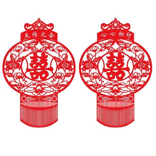 结婚剪纸窗花喜字镂空玻璃贴纸婚房装饰婚礼布置传统中式创意窗贴