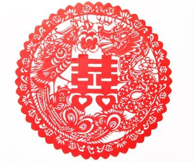 结婚剪纸的