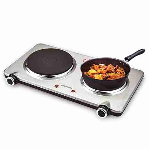 GIVENEU Electric Double Burner Hot B08JPCRS8X