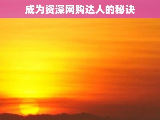 成为资深网购达人的秘诀