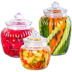 玻璃瓶密封罐杂粮储物罐食品家用泡菜坛子糖果罐咸菜瓶子腌菜罐子