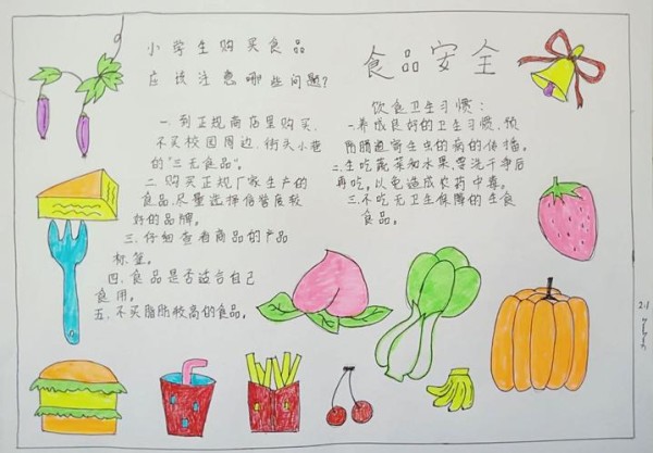 高中生食品安全手抄报拒绝垃圾食品
