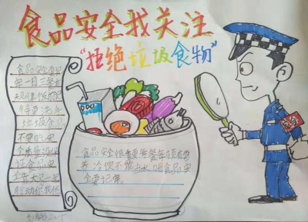 漂亮的食品安全手抄报食品安全我关注