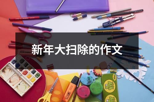 新年大扫除的作文