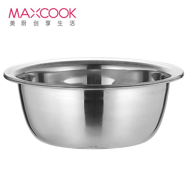 美厨（maxcook）不锈钢盆洗菜盆调料盆 加大加厚味斗34cm 和面拌沙拉腌肉MCWA808