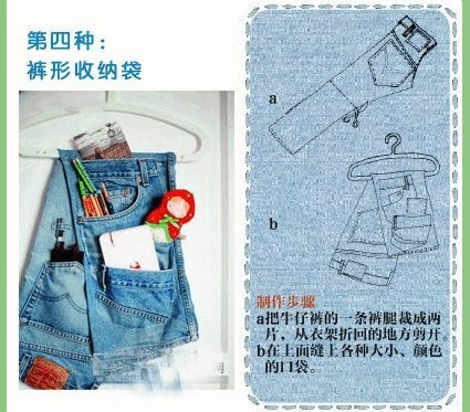旧牛仔裤废物的多种利用图集