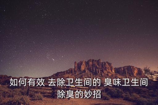 如何有效 去除卫生间的 臭味卫生间除臭的妙招
