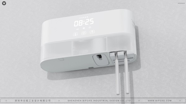 白狐自主品牌TTFOXS研发的这款浴室洗漱用品消毒盒，利用“UV紫外线+风干”对牙刷进行全面消毒杀菌。净离子模式下，对卫浴空间进行消毒除味，净化空气。 <br>消毒牙刷的同时，消毒盒的顶部与底部又可以将化妆品、漱口杯、牙刷很好的收纳起来。整洁的台面，从清晨给予你一天的好心情。