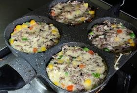 消耗剩余米饭的好办法专治挑食娃┆米饭蛋汉堡(有饭又有菜)┆快手早餐┆营养好吃又简单┆减脂三高人士都适合
