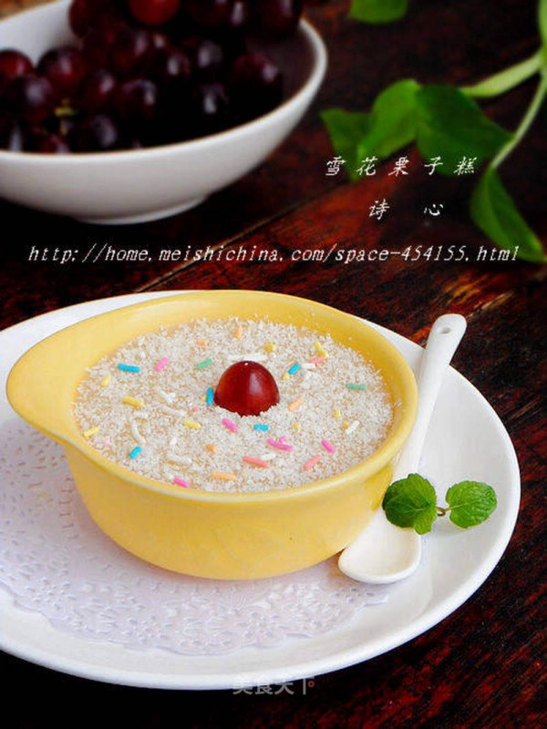 【雪花栗子糕】--- 无油低糖的另类蛋糕的做法
