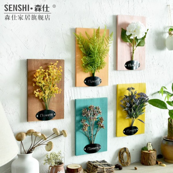 立体仿真花艺植物墙上装饰品创意家居房间餐厅卧室壁饰