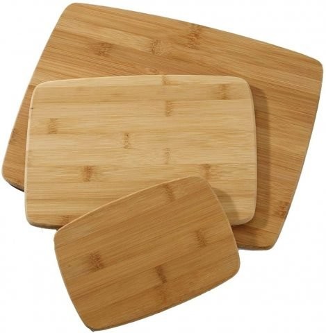 最齐全的砧板:Farberware Bamboo Cutting Board, Set of 3