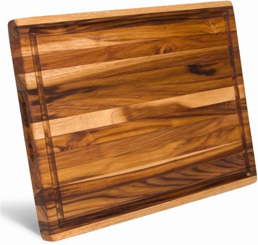 全柚木的高质量砧板:Large Teak Wood Cutting Board
