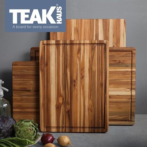 最适合聚会时使用的砧板:TeakHaus Edge Grain Carving Board