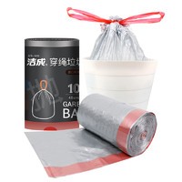 洁成 8219 穿绳式垃圾袋 45*40cm 100只 灰色