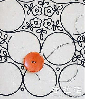 零碎布料+纽扣创意DIY装饰画 - www.youjiao5.com