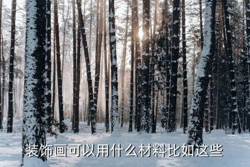 装饰画可以用什么材料比如这些