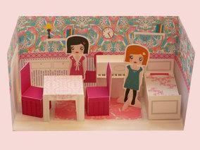 diy手工益智剪纸折纸 diy小屋 仿真树屋 场景建筑 3d立体拼装纸模
