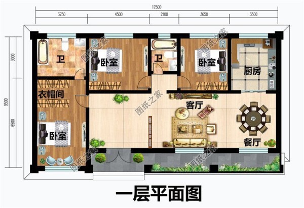 农村一层养老房别墅，为父母建造一个安心的居住环境，安度晚年