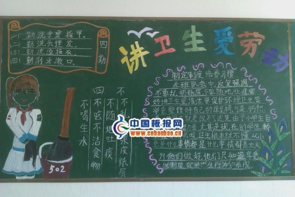 讲卫生我健康的黑板报 - 我家的国庆手抄报