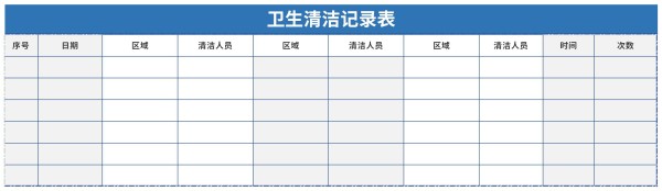 厨房卫生检查记录表截图