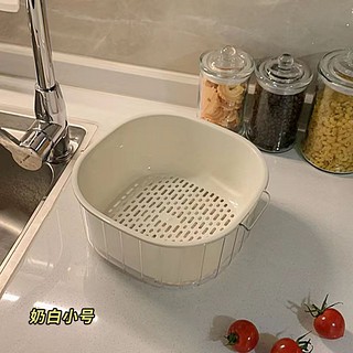 万益宏 洗菜盆双层沥水篮厨房用品客厅茶几家用水果果盘篮子盆子淘菜盆篮